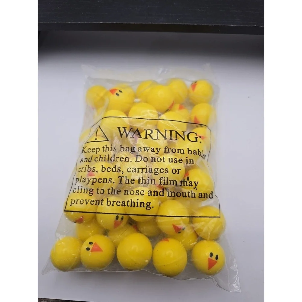 48 Easter‎ Chick Bounce Balls 1
